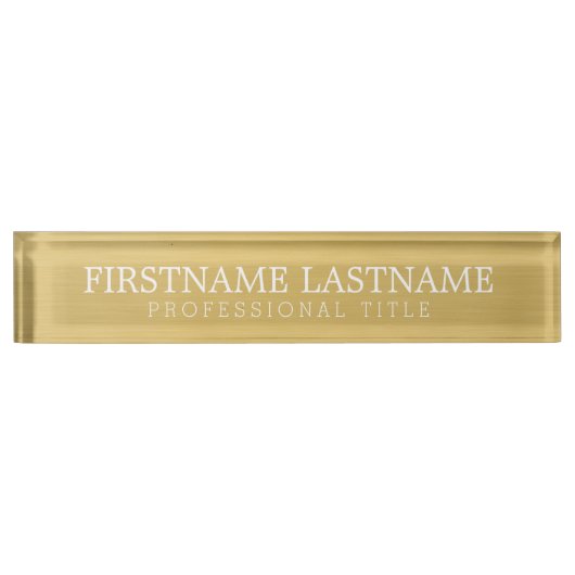 Penseelgoud - Basisnaam en beroepstitel Naambordje (Voorkant)