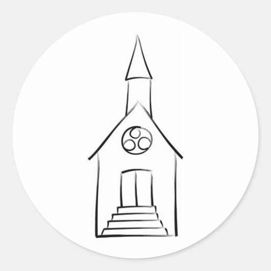 Penseelhaak Ronde Sticker (Voorkant)