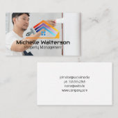Penseelhuis Logo | Werknemer die Muur schilderen Visitekaartje (Voorkant / Achterkant)