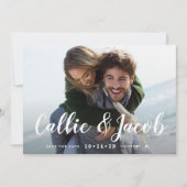 Penseelkalligrafie | De foto bewaart de Datum Save The Date (Voorkant)