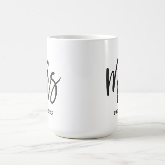 Penseelkalligrafie Mrs Wedding Bride Mok (Center)