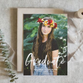 Penseelkalligrafie Typografie Foto Afstuderen Kaart