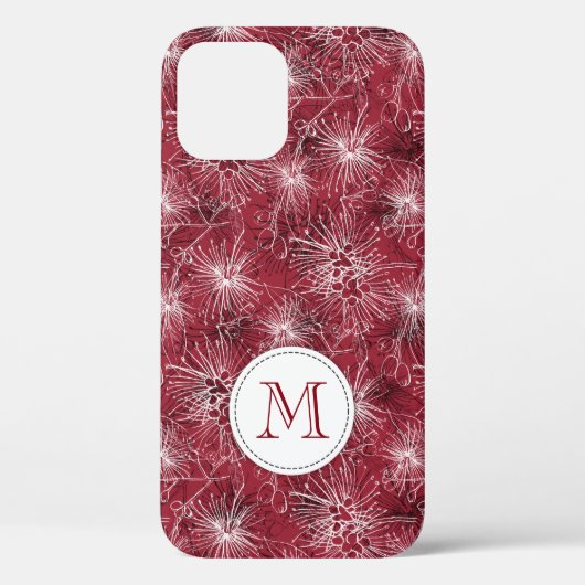 Penseelkersen lilly-pilly floral iphone case (Achterkant)