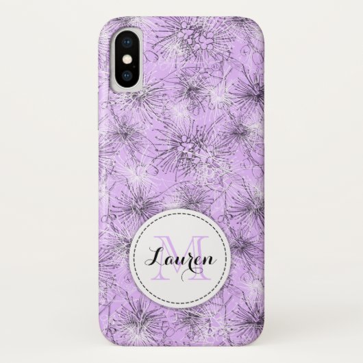 Penseelkersen lilly-pilly floral lila iphone case (Achterkant)