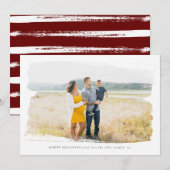 Penseelkleurige Lijst-feestdag fotokaart Feestdagenkaart (Voorkant / Achterkant)