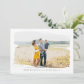 Penseelkleurige Lijst-feestdag fotokaart Feestdagenkaart (Staand voorkant)