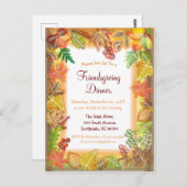 Penseelkunst van Herfst voor Thanksgiving Briefkaart (Voorkant / Achterkant)