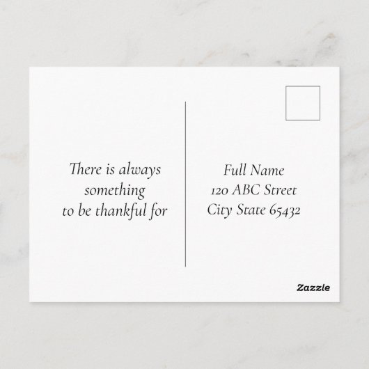 Penseelkunst van Herfst voor Thanksgiving Briefkaart (Achterkant)