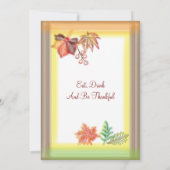 Penseelkunst van Herfst voor Thanksgiving Kaart (Achterkant)