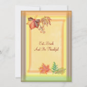 Penseelkunst van Herfst voor Thanksgiving Kaart (Achterkant)