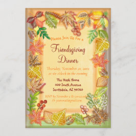 Penseelkunst van Herfst voor Thanksgiving Kaart