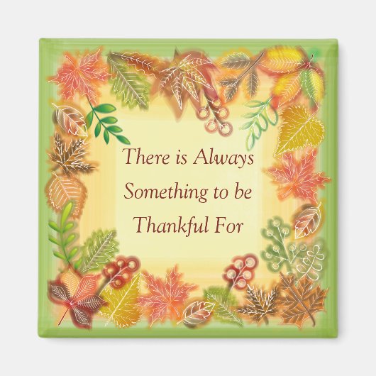 Penseelkunst van Herfst voor Thanksgiving Magneet (Voorkant)