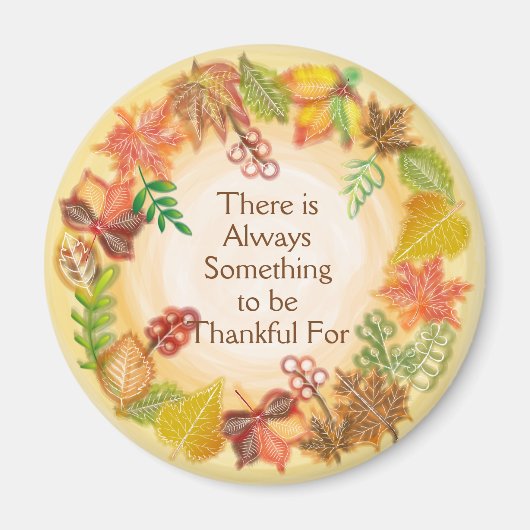 Penseelkunst van Herfst voor Thanksgiving Magneet (Voorkant)