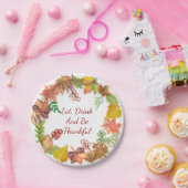 Penseelkunst van Herfst voor Thanksgiving Papieren Bordje (Feest)