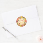 Penseelkunst van Herfst voor Thanksgiving Ronde Sticker (Envelop)