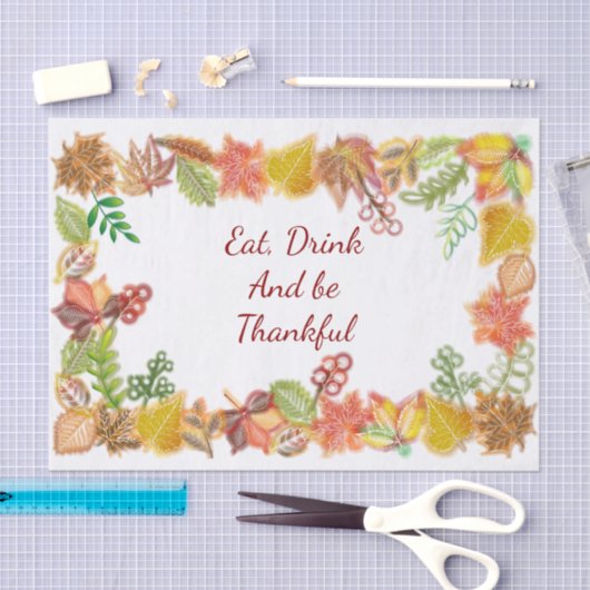 Penseelkunst van Herfst voor Thanksgiving Tissuepapier (Craft)