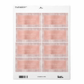 Penseelkus roze rozenroodroodroodterugzendadreslab etiket (Full Sheet)