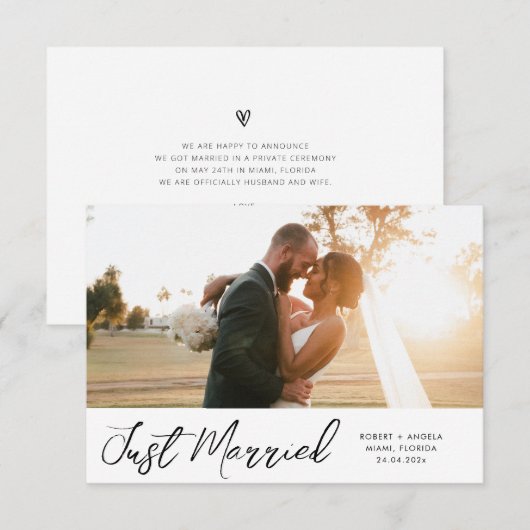 penseelletje Gewoon trouwfeest Bedankkaart (Voorkant / Achterkant)