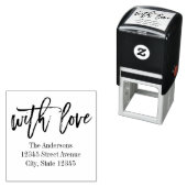 Penseelliefhebber gepersonaliseerde rubberen stemp  zelfinktende stempel (In situ)