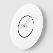 Penseellijncirkel, bevroren cirkel, minimalistisch grote klok (Hoek)