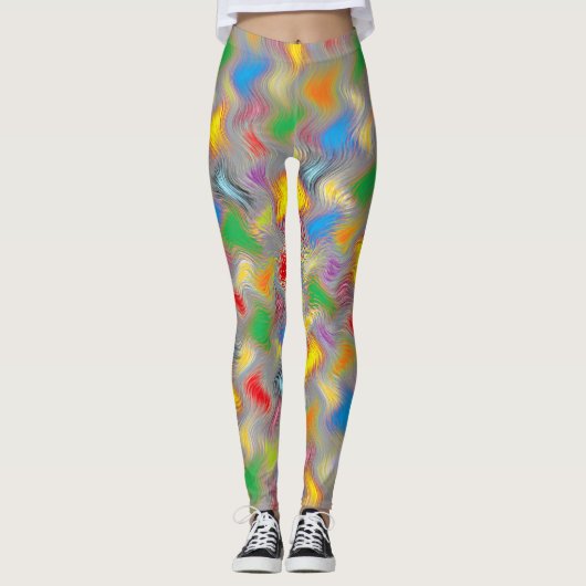 Penseellijnen Leggings (Voorkant)