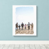 Penseellijnen penseelstreek Lijst Aangepaste foto Canvas Afdruk (Insitu (Houten vloer))