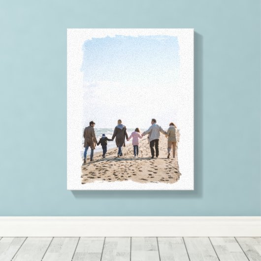 Penseellijnen penseelstreek Lijst Aangepaste foto Canvas Afdruk (Insitu (Houten vloer))