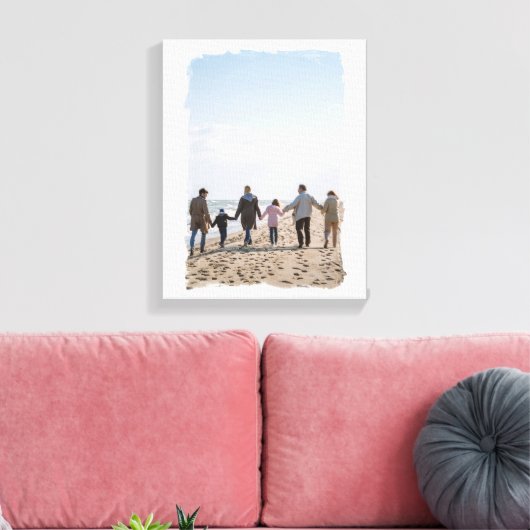 Penseellijnen penseelstreek Lijst Aangepaste foto Canvas Afdruk (Insitu (Woonkamer))