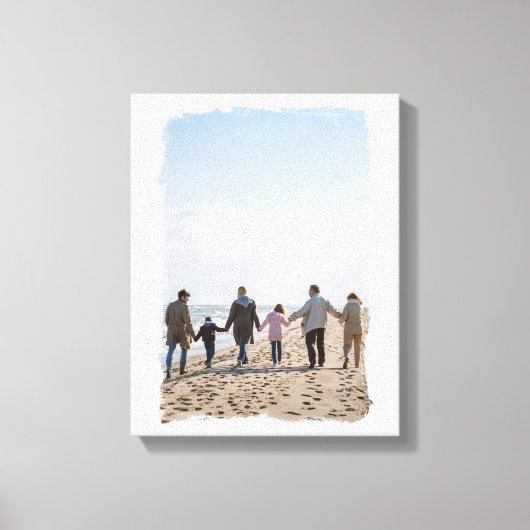 Penseellijnen penseelstreek Lijst Aangepaste foto Canvas Afdruk (Voorkant)