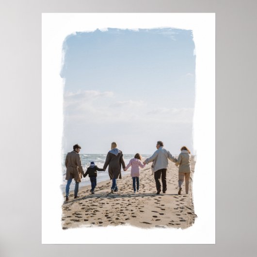 Penseellijnen penseelstreek Lijst Aangepaste foto Poster (Voorkant)