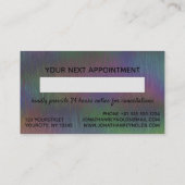 Penseelmetaal Iridescent Holographic Script Name A Afsprakenkaartje (Achterkant)