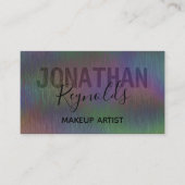 Penseelmetaal Iridescent Holographic Script Name A Afsprakenkaartje (Voorkant)