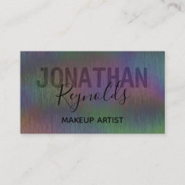 Penseelmetaal Iridescent Holographic Script Name A Afsprakenkaartje