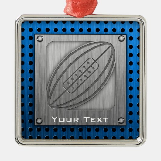 Penseelmetaal-kijk Rugby Metalen Ornament (Voorkant)