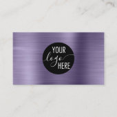 Penseelmetaal Midnight Paarse Company Logo QR Code Visitekaartje (Voorkant)