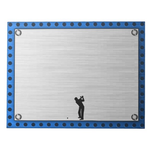 Penseelmetalen blik Golf Notitieblok (Voorkant)