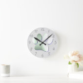 Penseelmetalen dog afdrukken ronde klok (Huis)