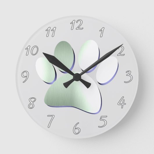 Penseelmetalen dog afdrukken ronde klok (Voorkant)