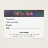 Penseelmetalen regenboogholografische Kaart roze (Achterkant)