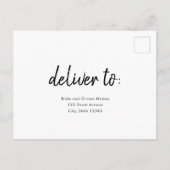 Penseelnamen bewerkbare kleuren RSVP-antwoordkaart Briefkaart (Achterkant)