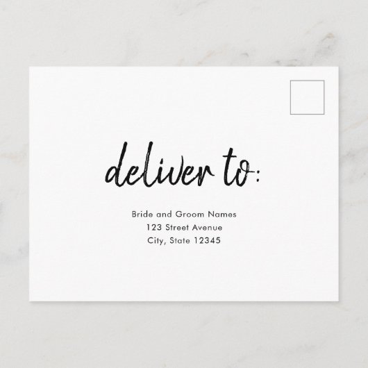 Penseelnamen bewerkbare kleuren RSVP-antwoordkaart Briefkaart (Achterkant)