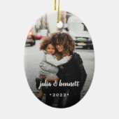 Penseelnoel | Persoonlijke foto Keramisch Ornament (Achterkant)