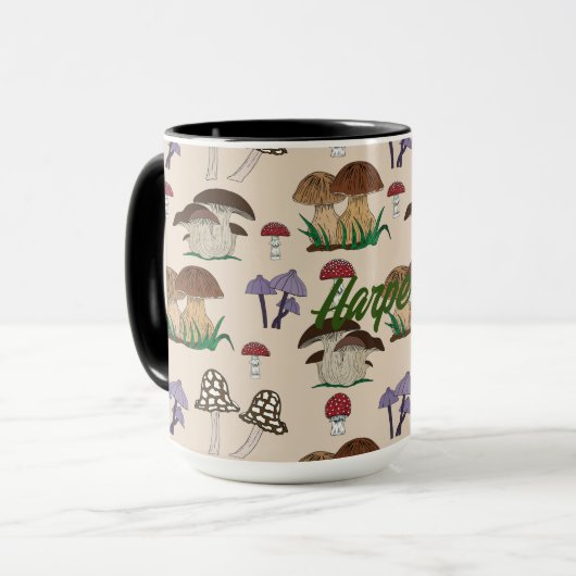 Penseelpatroon op maat mok (Voorkant links)