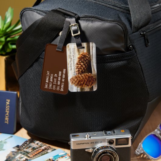 Penseelpekel bevat digitale kunst bagagelabel (Voorkant /achterkant)