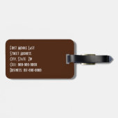 Penseelpekel bevat digitale kunst bagagelabel (Achterkant horizontaal)