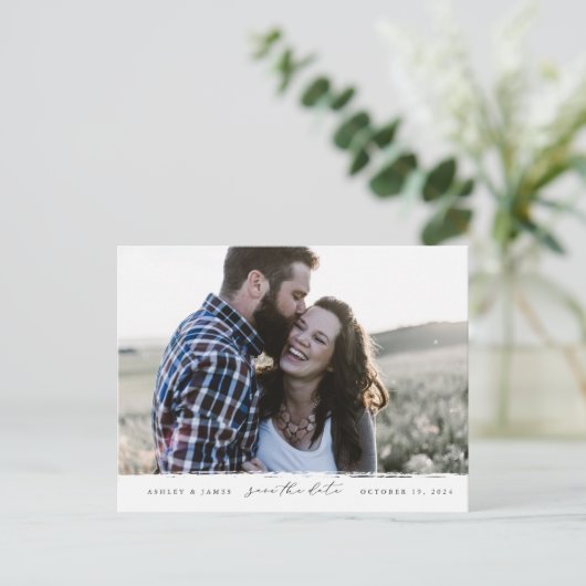 Penseelrand Het Briefkaart Datum opslaan (Staand voorkant)