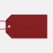 Penseelrode Happy Nieuwjaarsfeestdag Cadeaulabel (Achterkant Horizontaal)