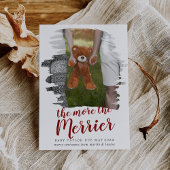 Penseelrood hoe meer de foto van de zwangerschap v feestdagenkaart