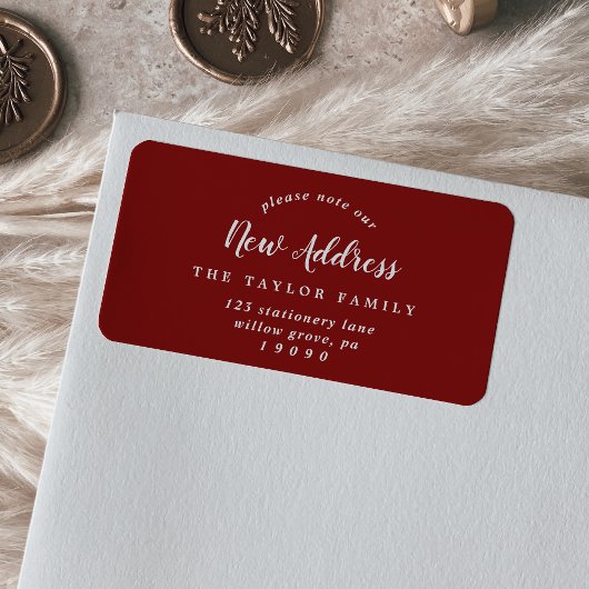 Penseelrood Let op ons nieuwe adres Etiket