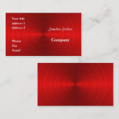 Penseelrood staal visitekaartje (Voorkant / Achterkant)